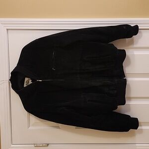 Vintage Timber Trail Men's Genuine Suede Leather Varsity Bomber Jacket